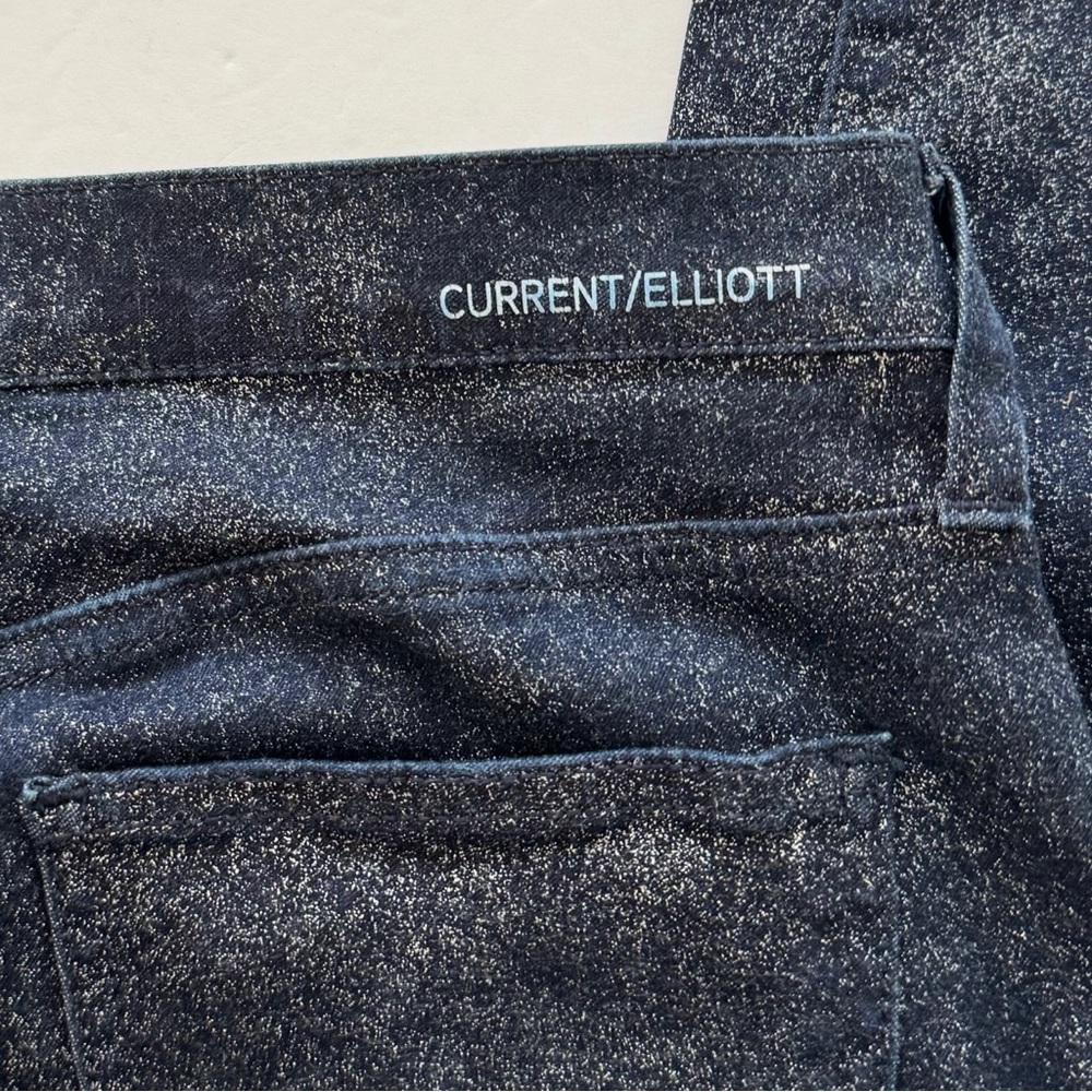 Current/Elliot The Stiletto Silver Foil Jeans - Picture 5 of 9